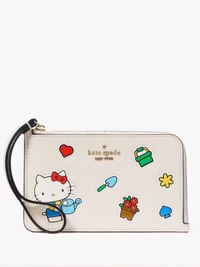 Hello Kitty x Kate Spade Small L-Zip Wristlet